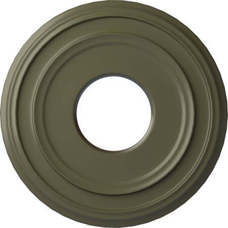 Ekena Millwork Classic Ceiling Medallion (Fits Canopies up to 7 1/4"), 12 3/8"OD x 4"ID x 1 1/8"P, Painted Turtle CM12CLPTF